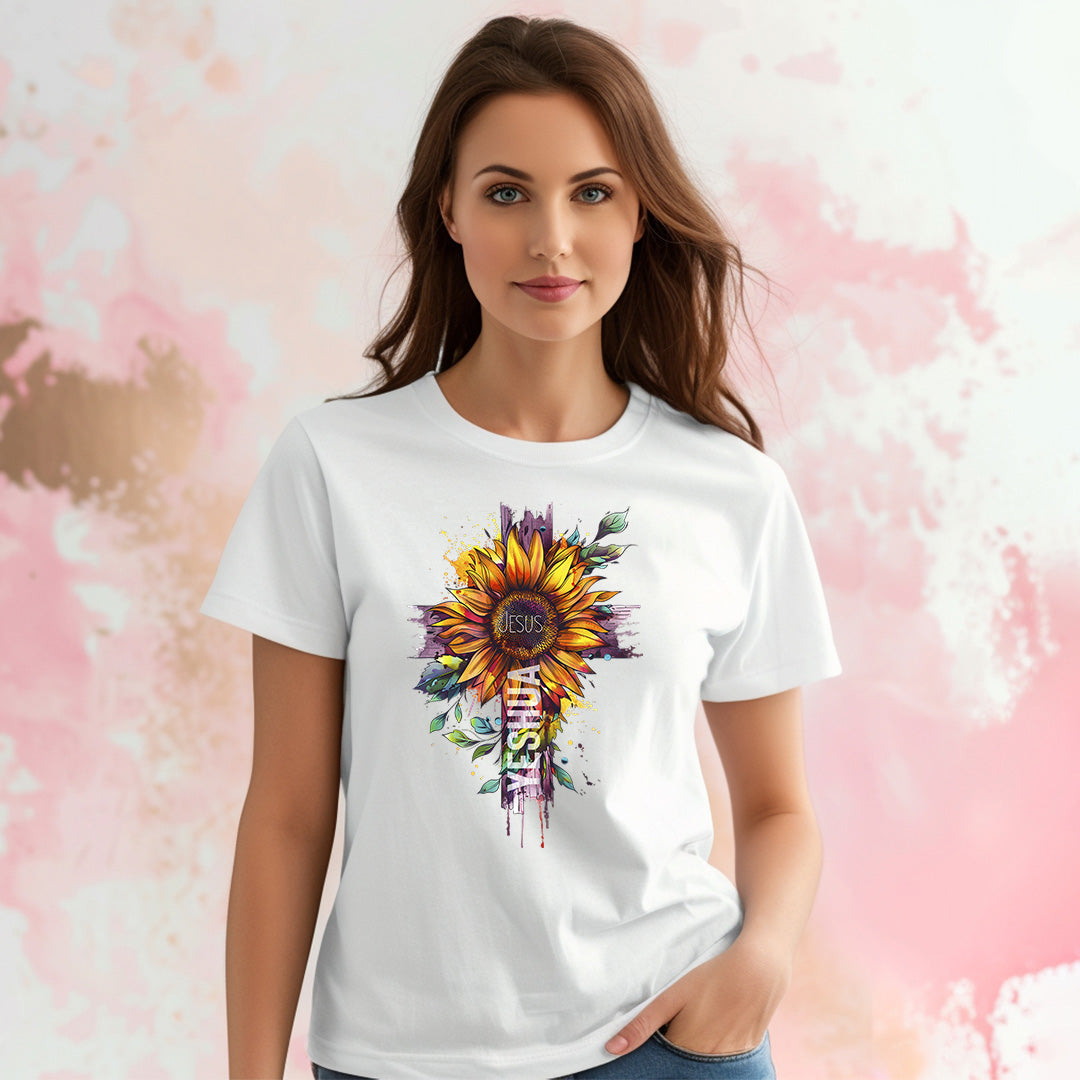T-Shirt Feminina Girassol Yeshua