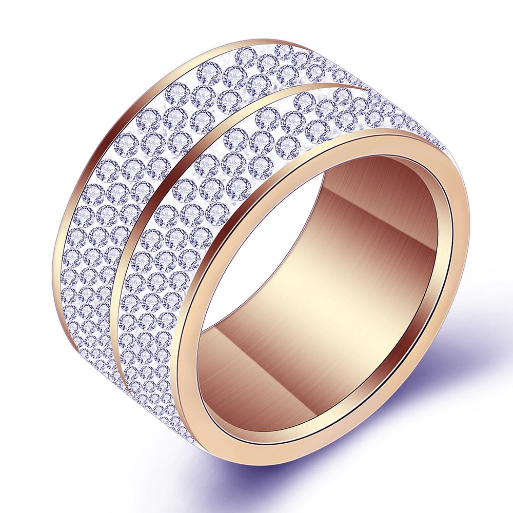 HarmonyCircle - Full Crystal Stainless Steel Ring