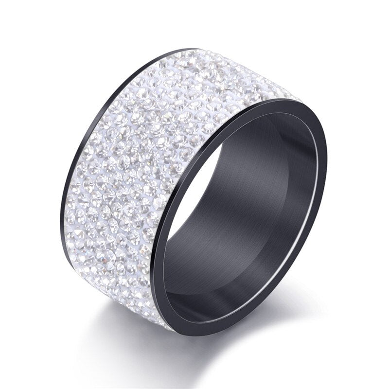 HarmonyCircle - Full Crystal Stainless Steel Ring