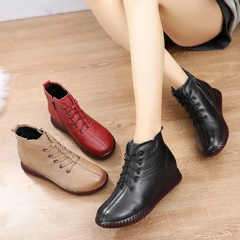 Lace Up Ankle Boots - The Oran Store