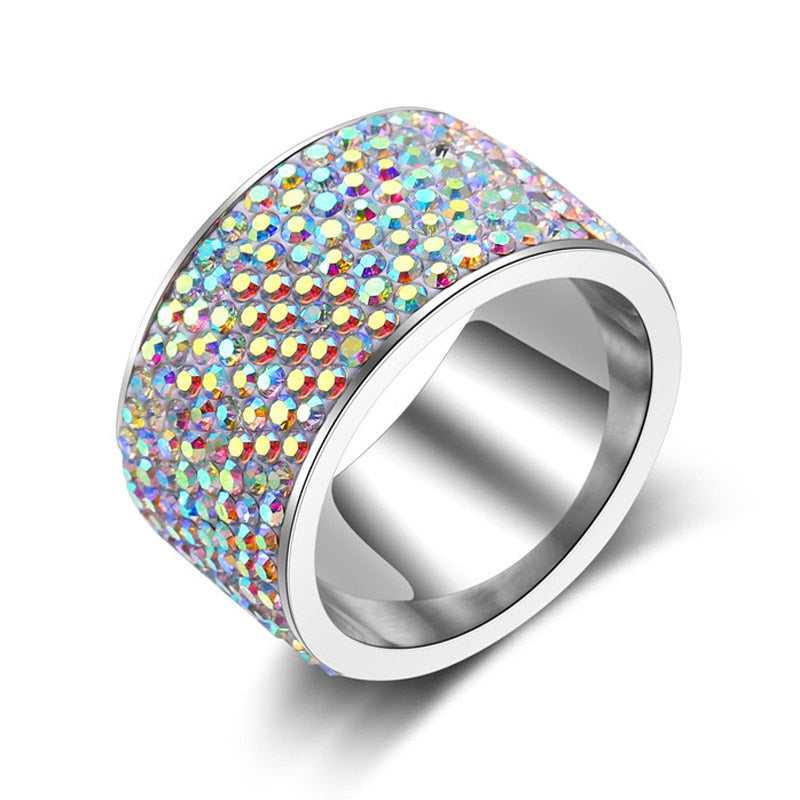 HarmonyCircle - Full Crystal Stainless Steel Ring