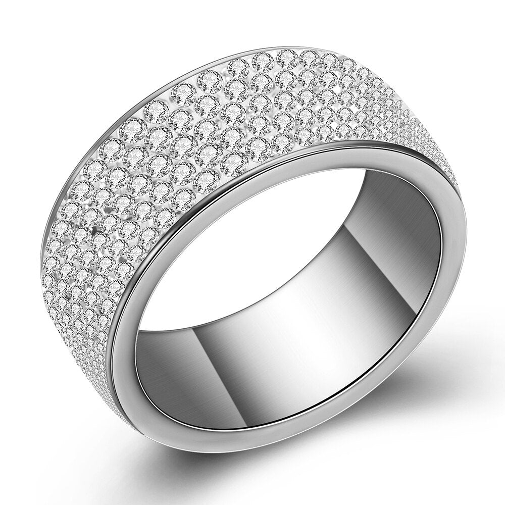 HarmonyCircle - Full Crystal Stainless Steel Ring