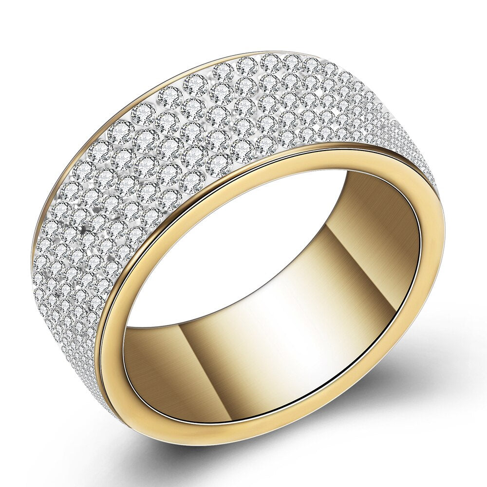 HarmonyCircle - Full Crystal Stainless Steel Ring