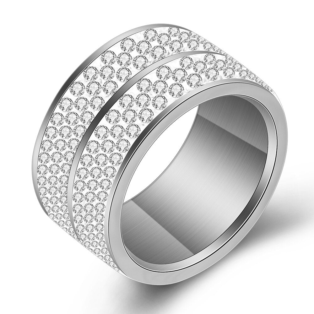 HarmonyCircle - Full Crystal Stainless Steel Ring