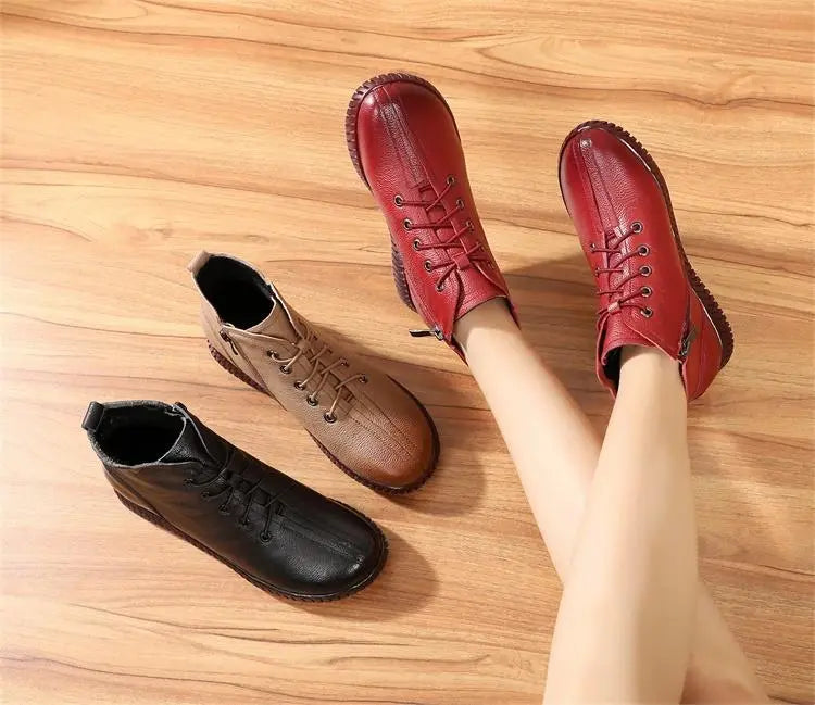 Lace Up Ankle Boots - The Oran Store