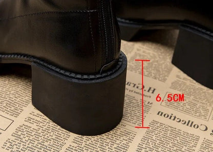 Chunky Heel Short Boots "Classique" 2024