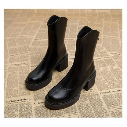 Chunky Heel Short Boots "Classique" 2024