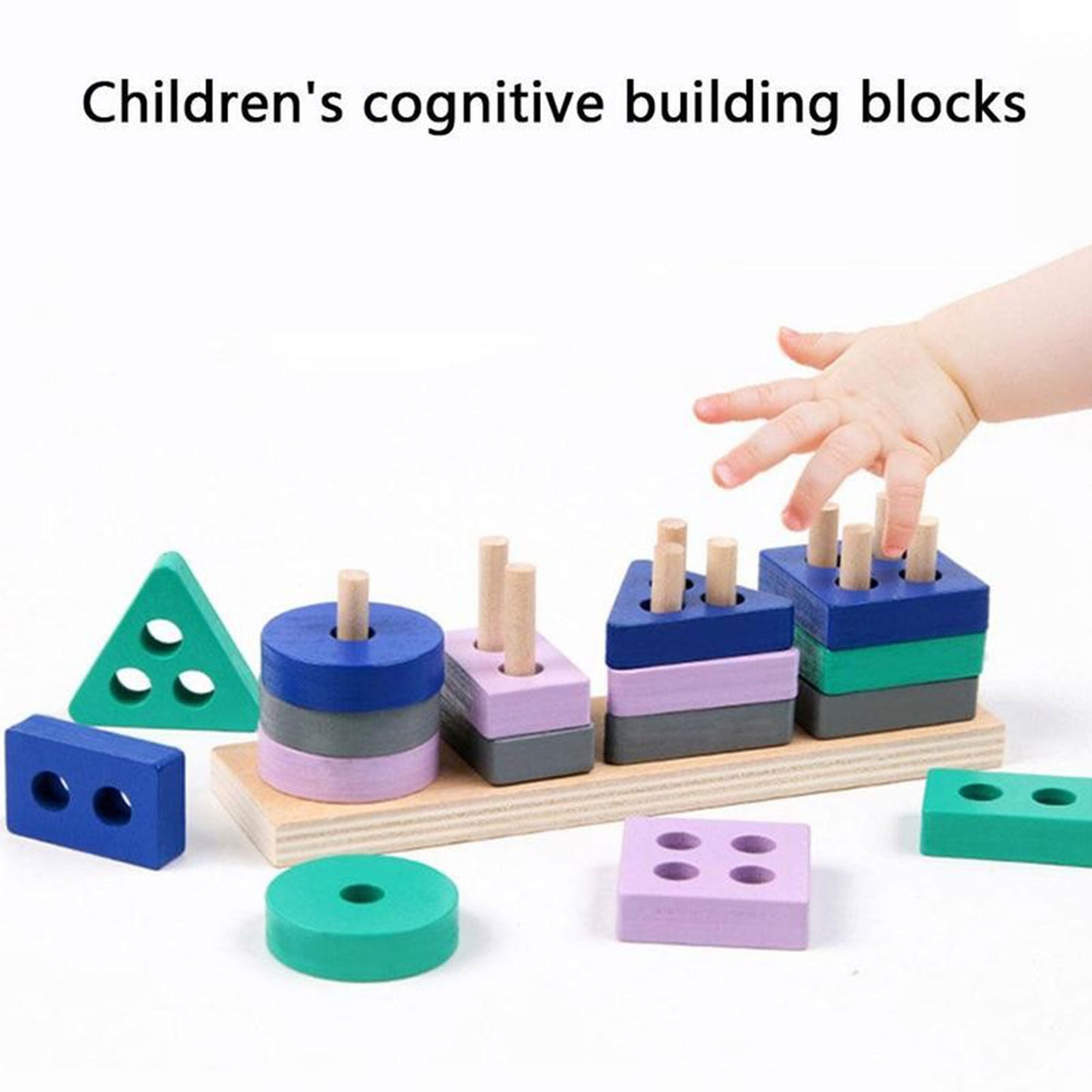 The Brain Builder Blocks - Montessori Wood Toy