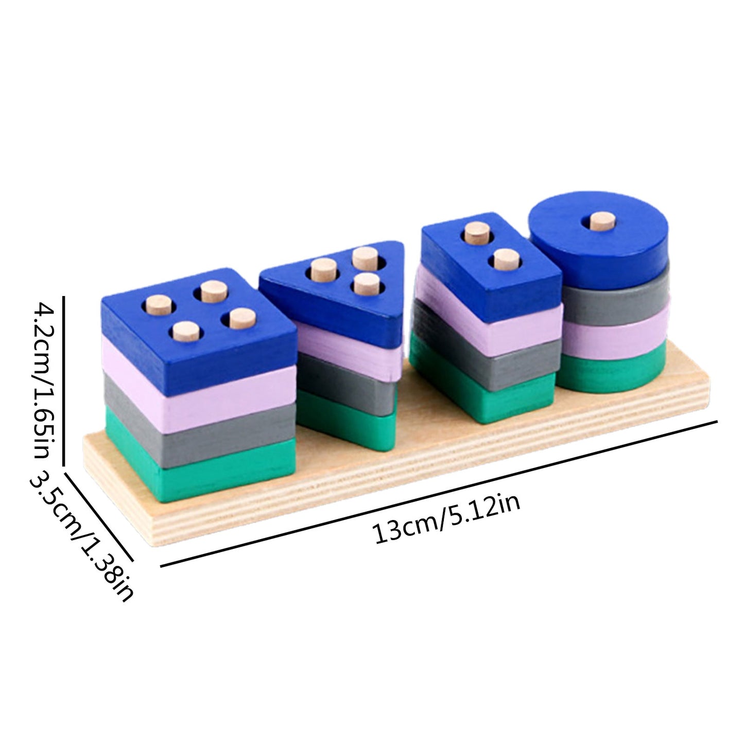 The Brain Builder Blocks - Montessori Wood Toy